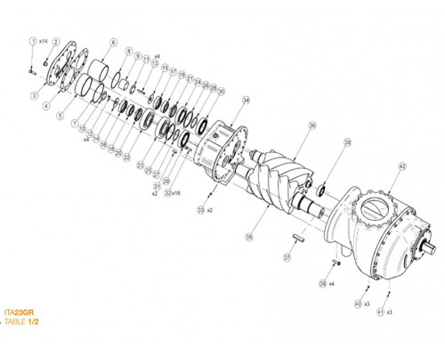 ITA23GR GEARSEТ ремкоплект 142103008
